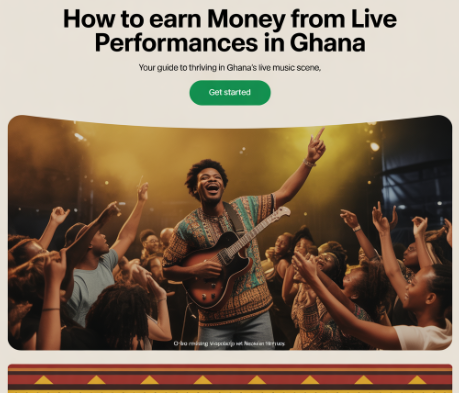 How to Earn Money from Live Performances in Ghana